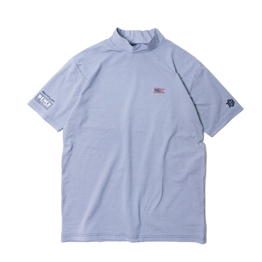 BENCH AT THE GREENE GOLF / KNIT SEERSUCKER MOCK NECK SHIRT / モックネック セットアップ対応 通気性・吸汗速乾・UVカット COOLMAX