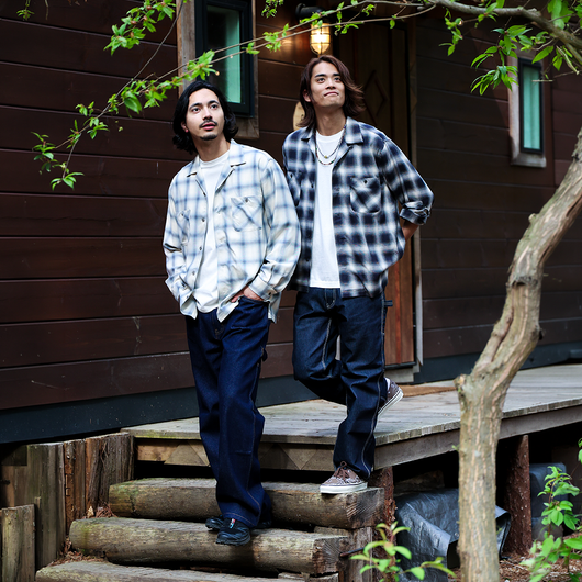 BEN DAVIS【OMBRE CHECK OP COL SHIRTS】
