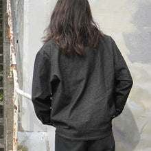 BEN DAVIS【Denim Fringe Half Zip LS】