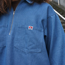 BEN DAVIS【Denim Fringe Half Zip LS】