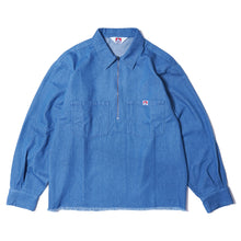 BEN DAVIS【Denim Fringe Half Zip LS】