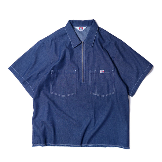 BEN DAVIS【DENIM Half Zip Shirts】
