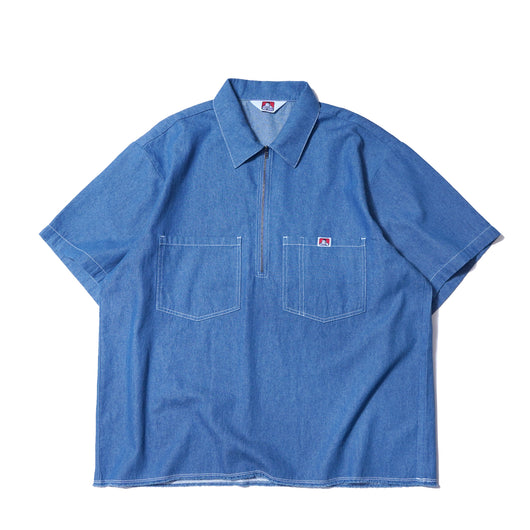 BEN DAVIS【DENIM Half Zip Shirts】